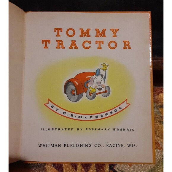 TOMMY TRACTOR, Vintage Tell-A-Tale book, 1947 Whitman Publishing Very Good - Picture 4 of 8